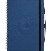 blue wirebound hardback notebook